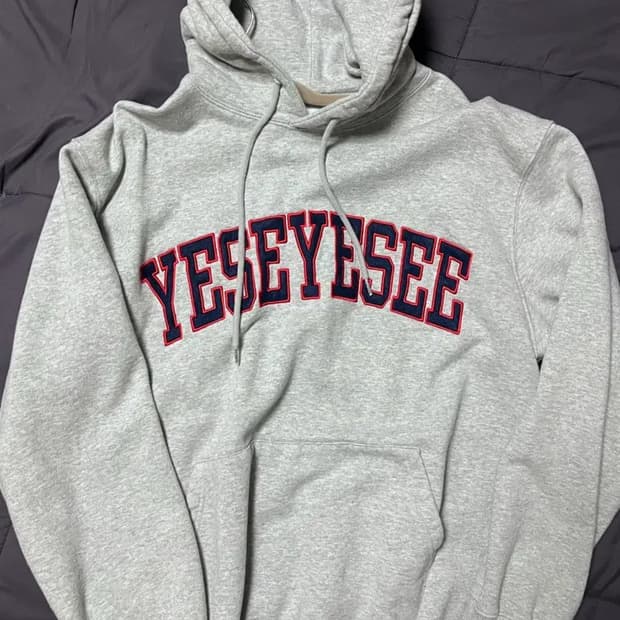 [새상품]예스아이씨 아치 로고 후디 그레이