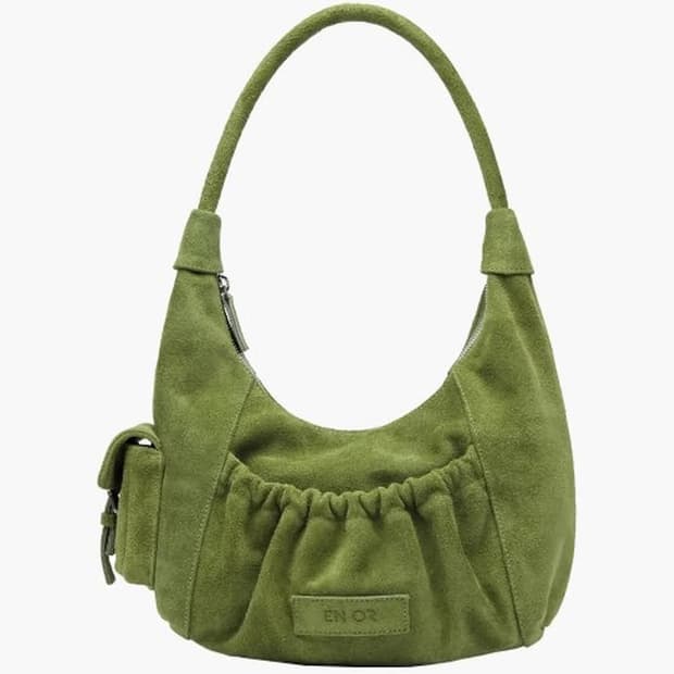엔오르 ENOR 스웨이드 셔링 숄더백 올리브