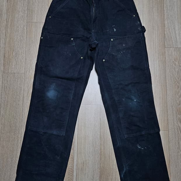 칼하트 더블니 블랙 B01 BLK 32/32 USA