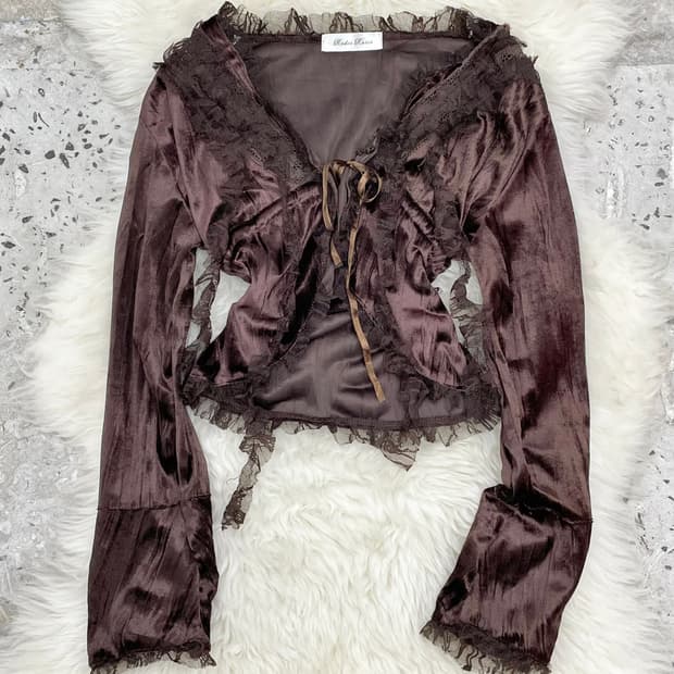 페어리 레이스 디테일 볼레로 탑