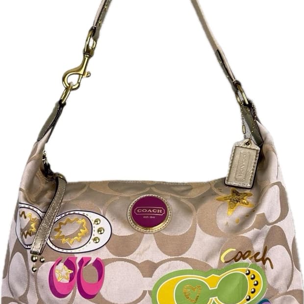 빈티지 y2k 멀티컬러 코치 호보백 