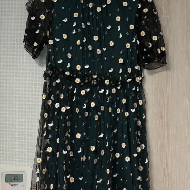 SJSJ 플로랄 레이스 망사 원피스