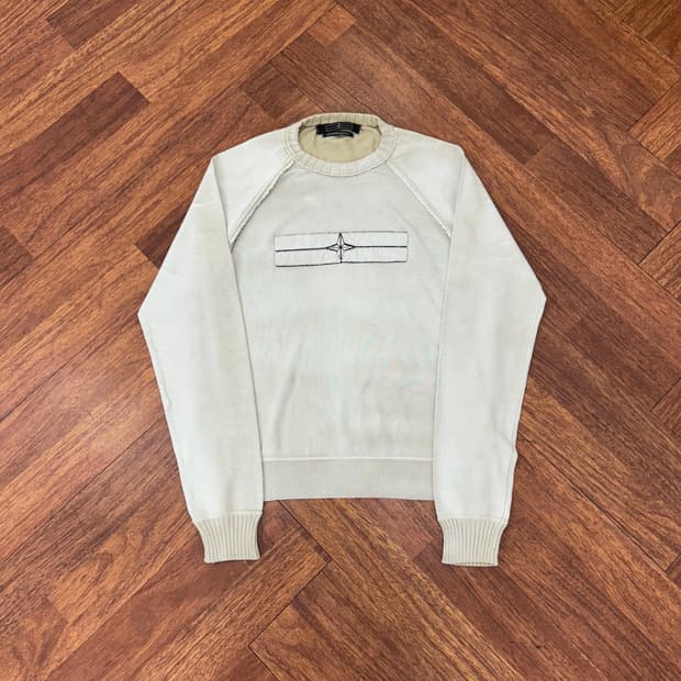 100 스톤아일랜드 데님 07s/s 워싱 면 니트