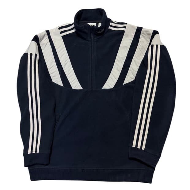 아디다스 오리지널 로고 하프집업 후리스