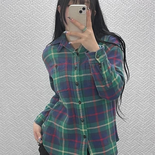 폴로 랄프로렌 레트로 컨트리 플란넬 체크 셔츠 S C07813