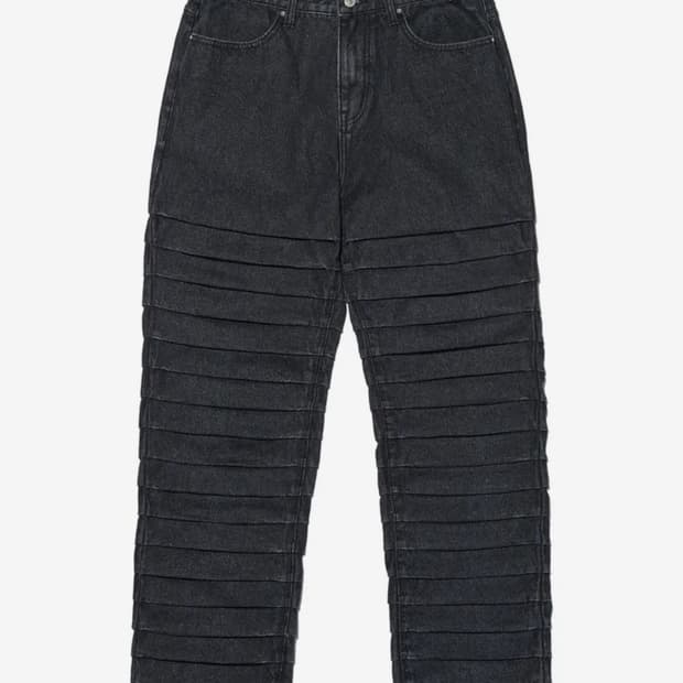 T.W DENIM PANTS - WASHED BLACK