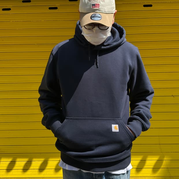 칼하트 레인 디펜더 루즈 핏 써멀 후드 네이비 M