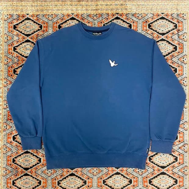 (무배) 마크곤잘레스 블루 자수로고 맨투맨 남성M
