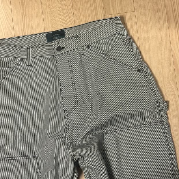 1) 언더마이카 스트라이프 더블니 워크 팬츠