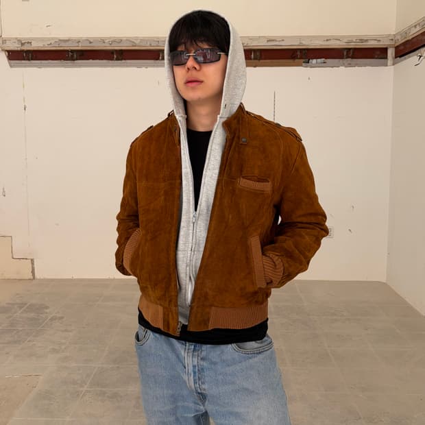 60-70’s American ideal zipper suede