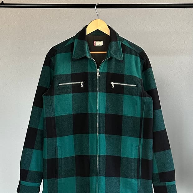[L]리바이스 Levi's 타탄 체크 플란넬 집업 워크 자켓