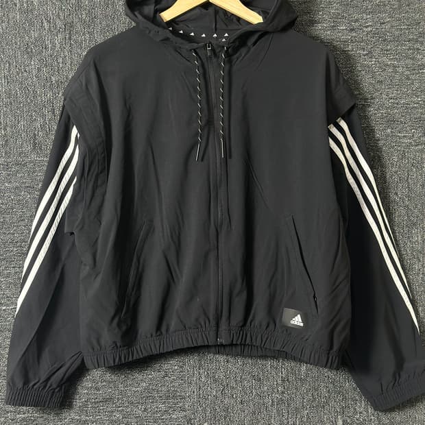 아디다스 여성 3선 바람막이 M