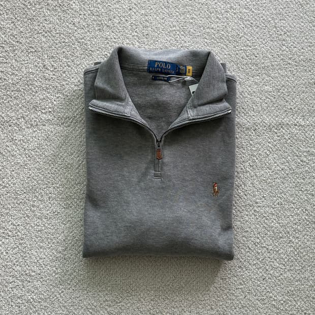 (새상품/정품) 폴로랄프로렌 반집업 맨투맨(그레이/남성S)