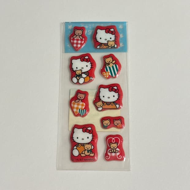 고전 키티 에폭시 스티커