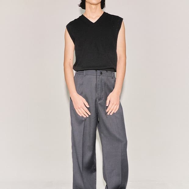 (새상품) 토니웩 tonywack 반밴딩 울슬랙스 바지 32~34 블랙