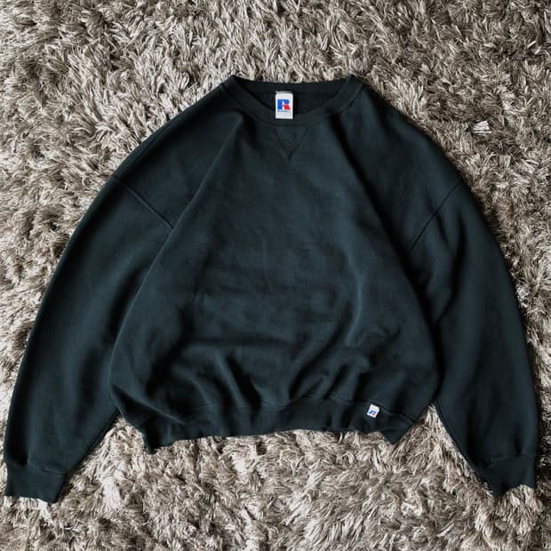 90s 러셀 스웻셔츠 블랙
