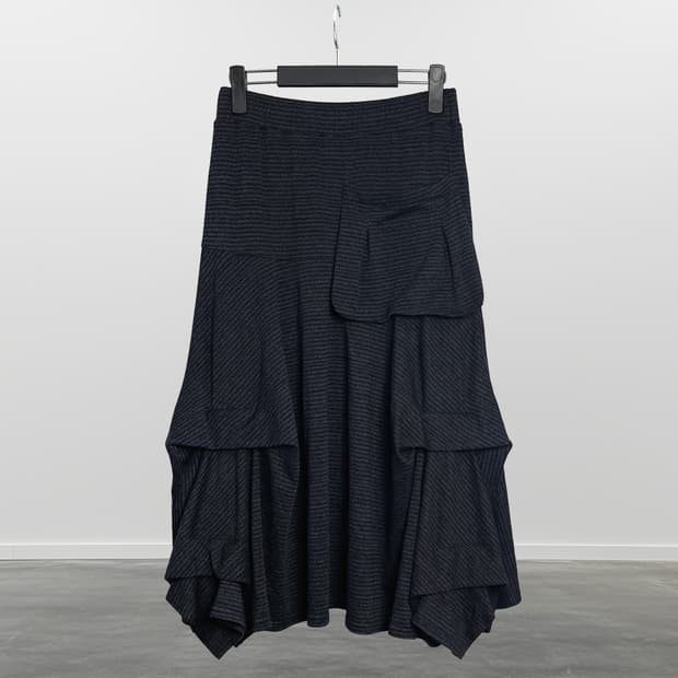 빈티지 스트라이프 롱 스커트