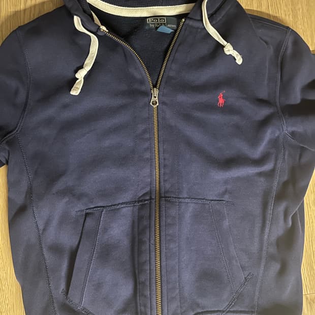 폴로 후드집업 네이비 m