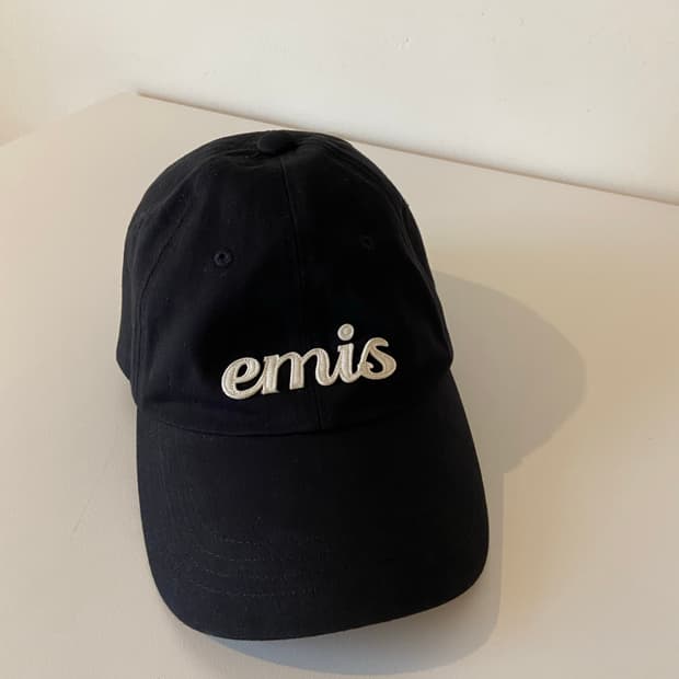 emis  아플리케 블랙 볼캡