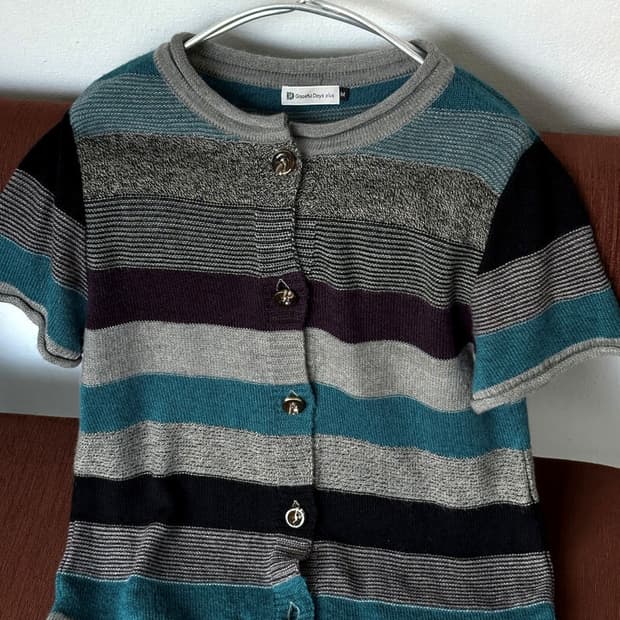 Panel design knit cardigan top