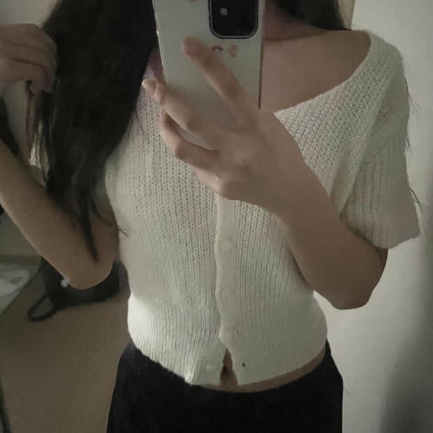 알파카 반팔 니트