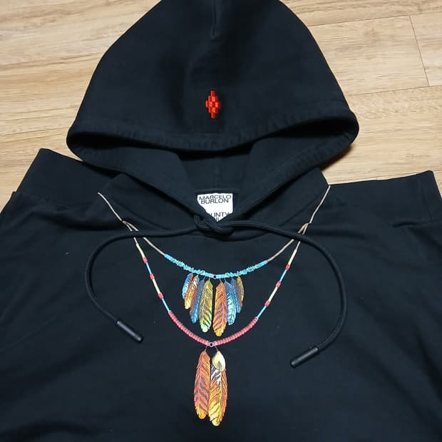 마르셀로불론 목걸이 오버핏 후디 후드티