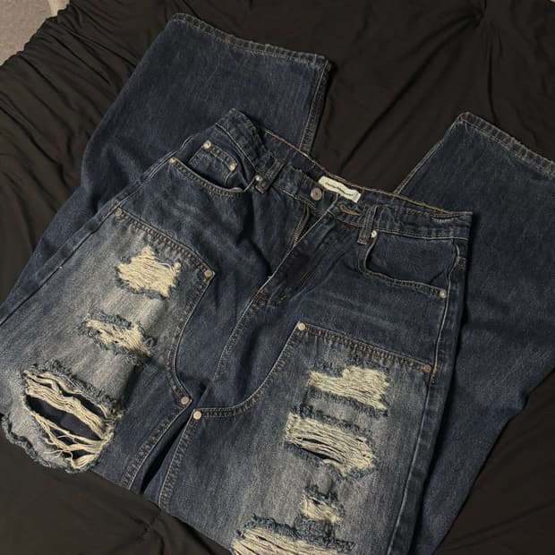 캑터스도넛마켓 와이드 데님 팬츠