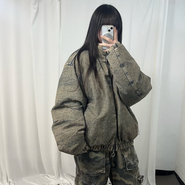 ZARA Grunge Puffer Jacket