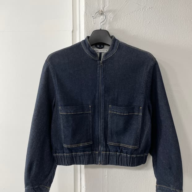 자라 데님 봄버 자켓