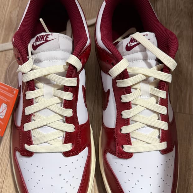 나이키 덩크 로우 레트로 프리미엄 팀 레드 앤 화이트