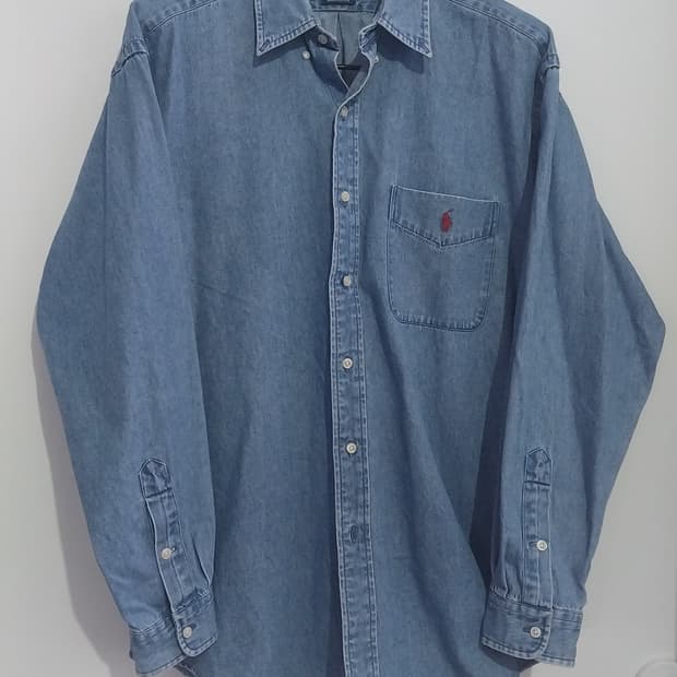 폴로 랄프로렌 블레이크 데님 빅셔츠 M