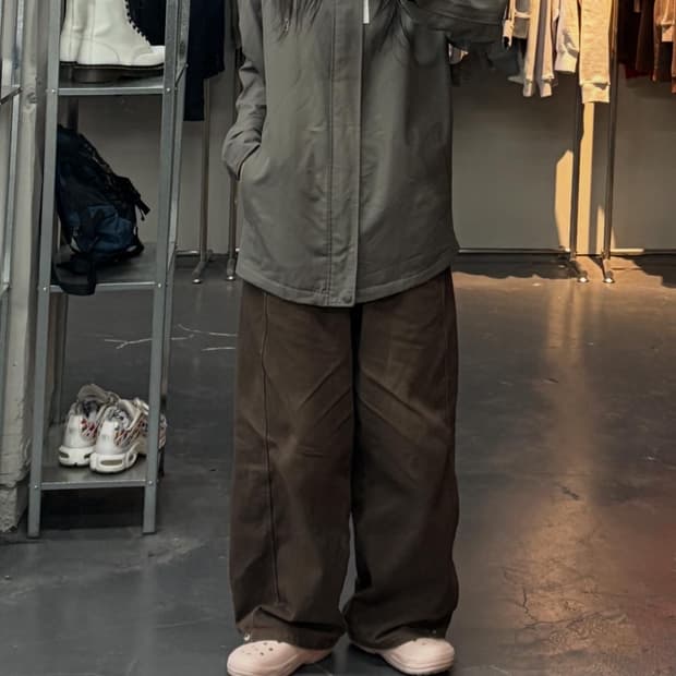 입생로랑 스몰로고 라이트카키 폴리자켓 A3098