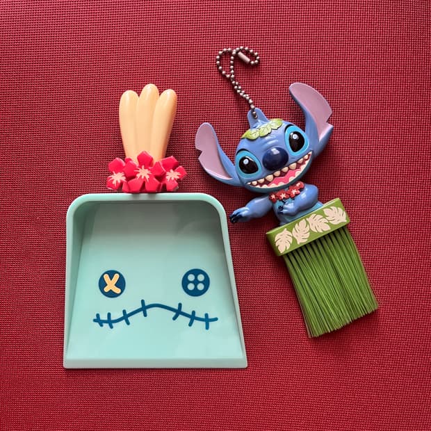 도쿄디즈니리조트 스티치 데스크 빗자루&쓰레받기 세트