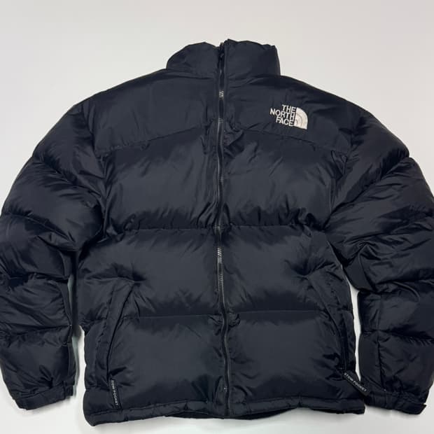 노스페이스 빈티지 눕시 다운 후드 패딩 블랙 L