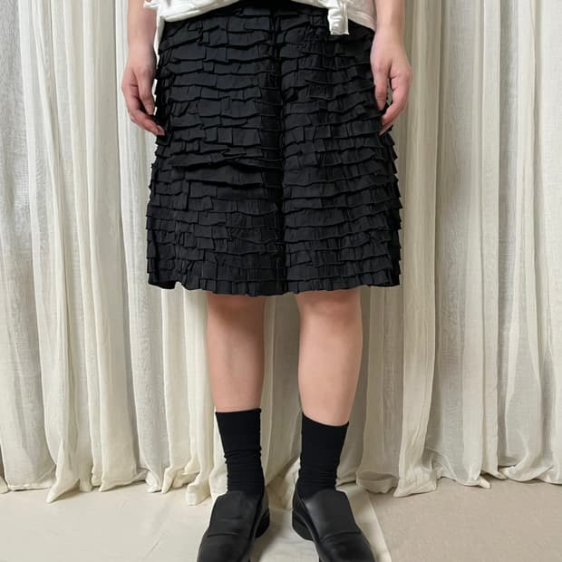 꼼데가르송 러플 스커트 comme des garcons tricot
