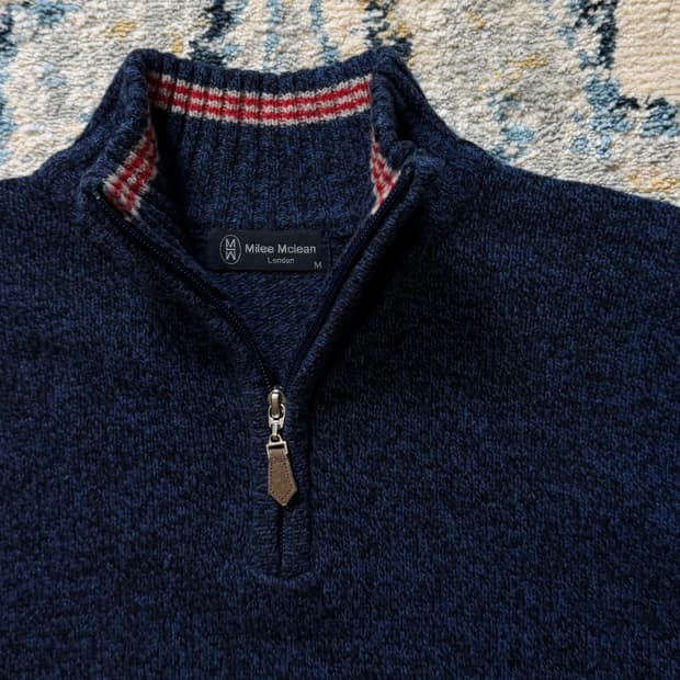 Milee McLean London 빈티지 반집업 니트