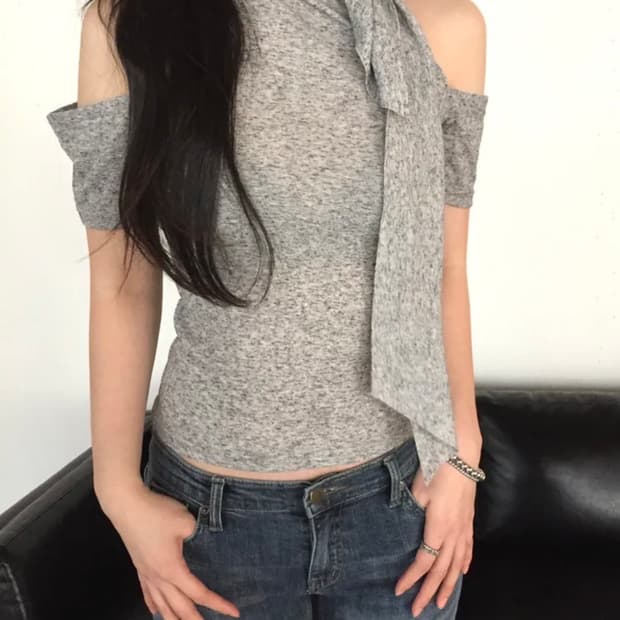 하이넥 오프숄더