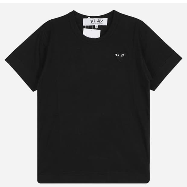 [XS] 꼼데가르송 플레이 반팔 티셔츠 블랙 AX T064