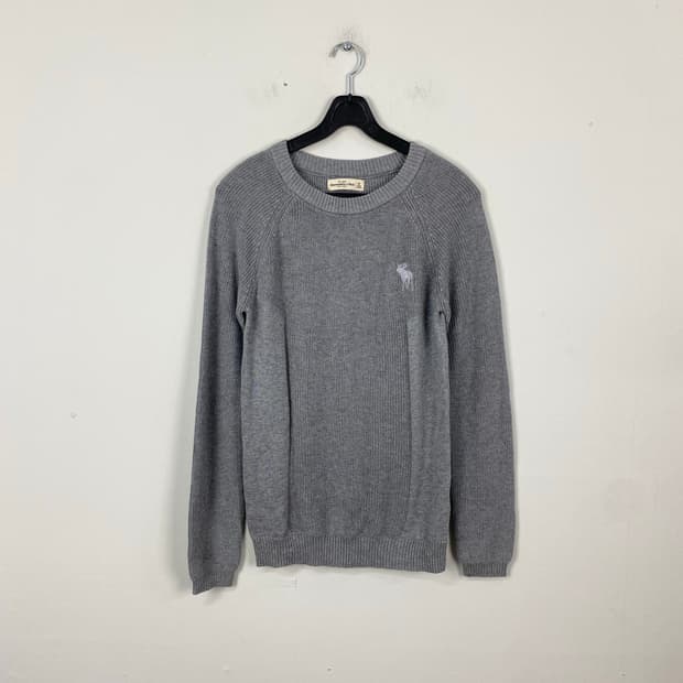 아베크롬비 코튼 혼방 니트 스웨터 그레이 M <668>