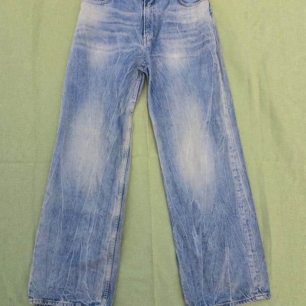 Mod9 빈티지 워싱 와이드 데님 32