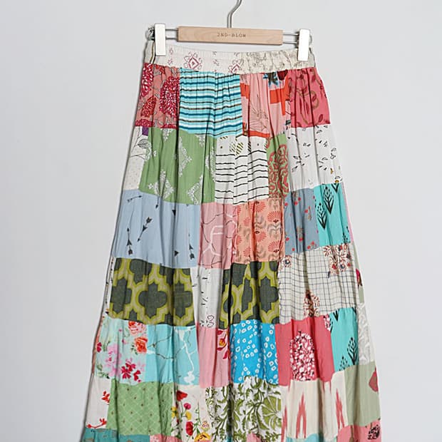 JAGANNATH PatchWork Rayon Skirt (26~27)