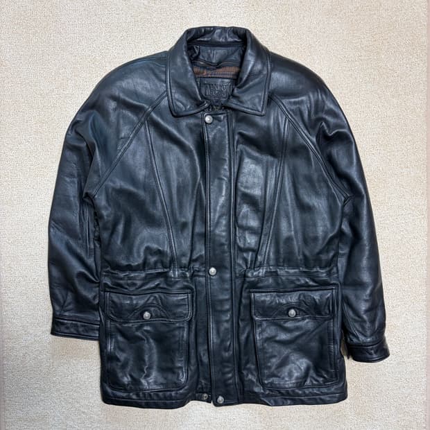 100) 00s 빈티지 램스킨 양가죽 필드자켓 카코트