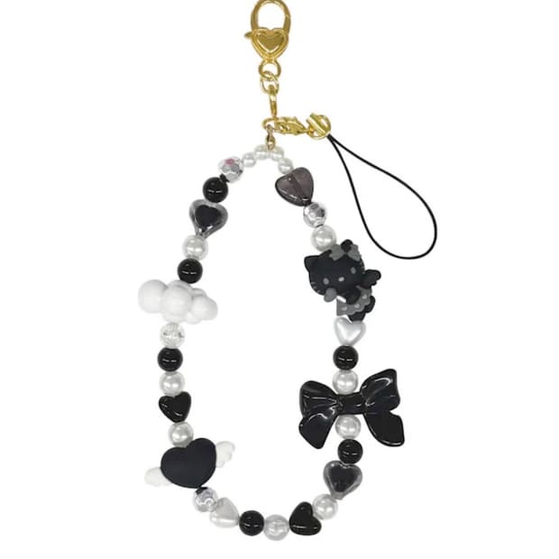 헬로키티 블랙엔젤 2way 스트랩 키링