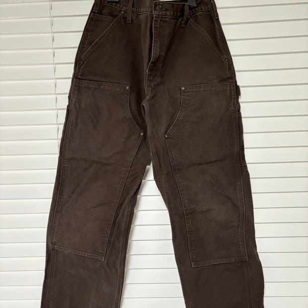 칼하트 더블니 브라운 33x30