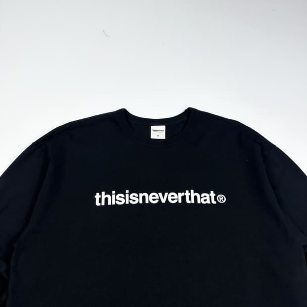 디스이즈네버댓 (디네댓) 블랙 롱 슬리브 맨투맨 (M)