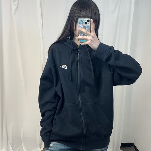 Nike black zip-up hoodie