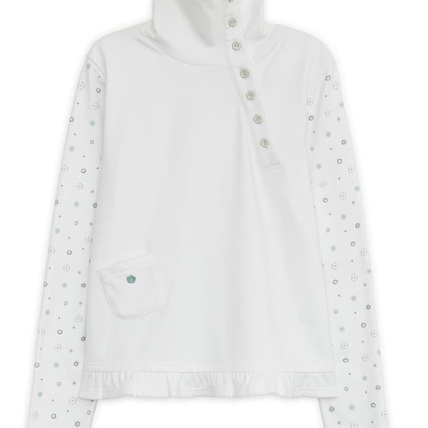 허그유어스킨 플라워 버튼 폴라탑