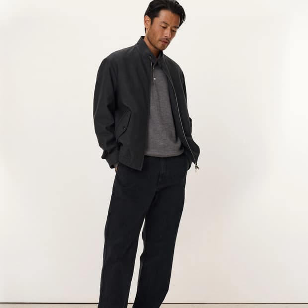 포터리 개버딘 울 해링턴 자켓