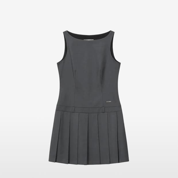 미세키서울 플리츠 원피스 차콜 Pleats one piece 1 size