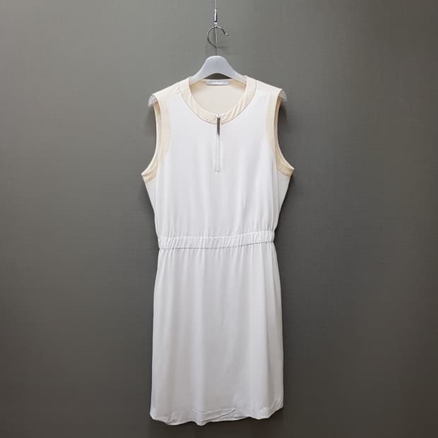 파비아나필리피  배색 슬리브리스 집업 원피스 m사이즈